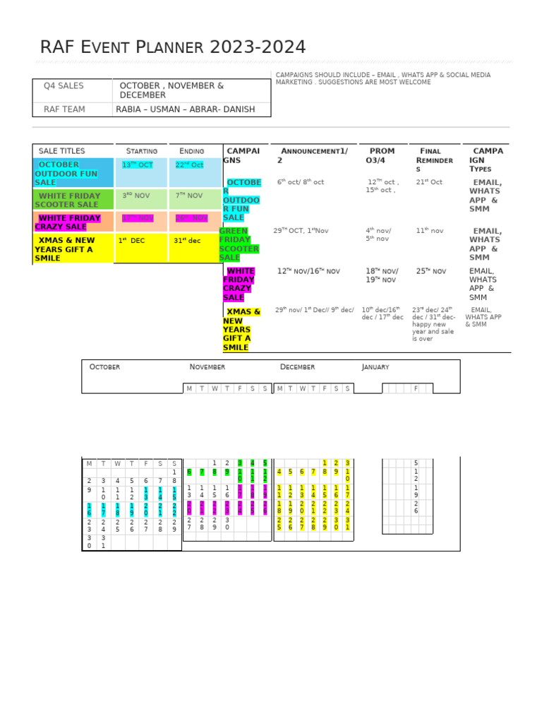 RAF Event Planner 2023 | PDF | Military Operations