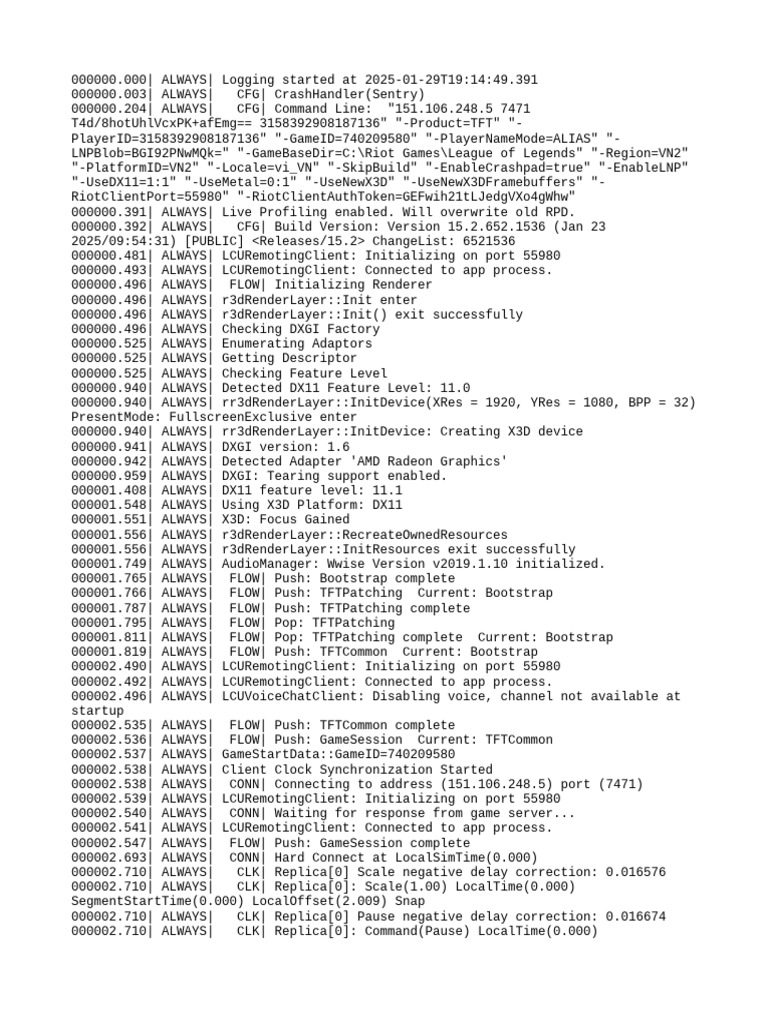 TFT Game Log Analysis - Jan 2025 | PDF | Computer Engineering ...