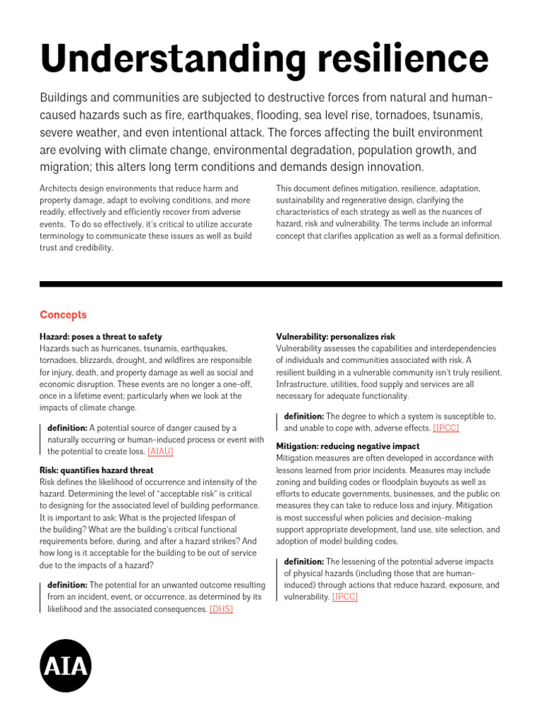 Understanding Resilience 2020 | PDF | Hazards | Risk