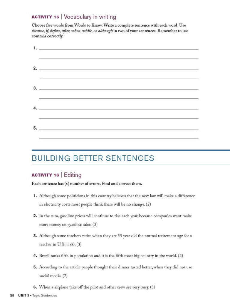 Great Writing 2 Lesson 1.1 | PDF