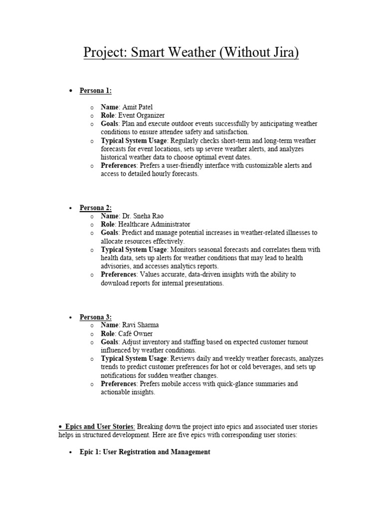 Project - Smart Weather (Without Jira) | PDF | Mobile App | Forecasting