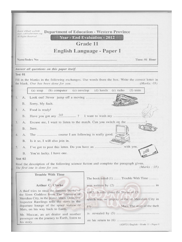 English Questions | PDF