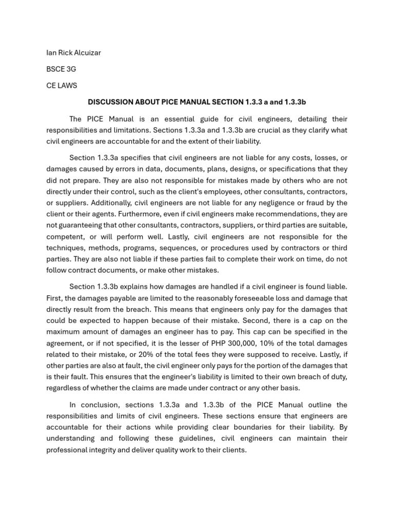 Section 1.3.3a and B Discussion - Alcuizar | PDF | Legal Liability ...