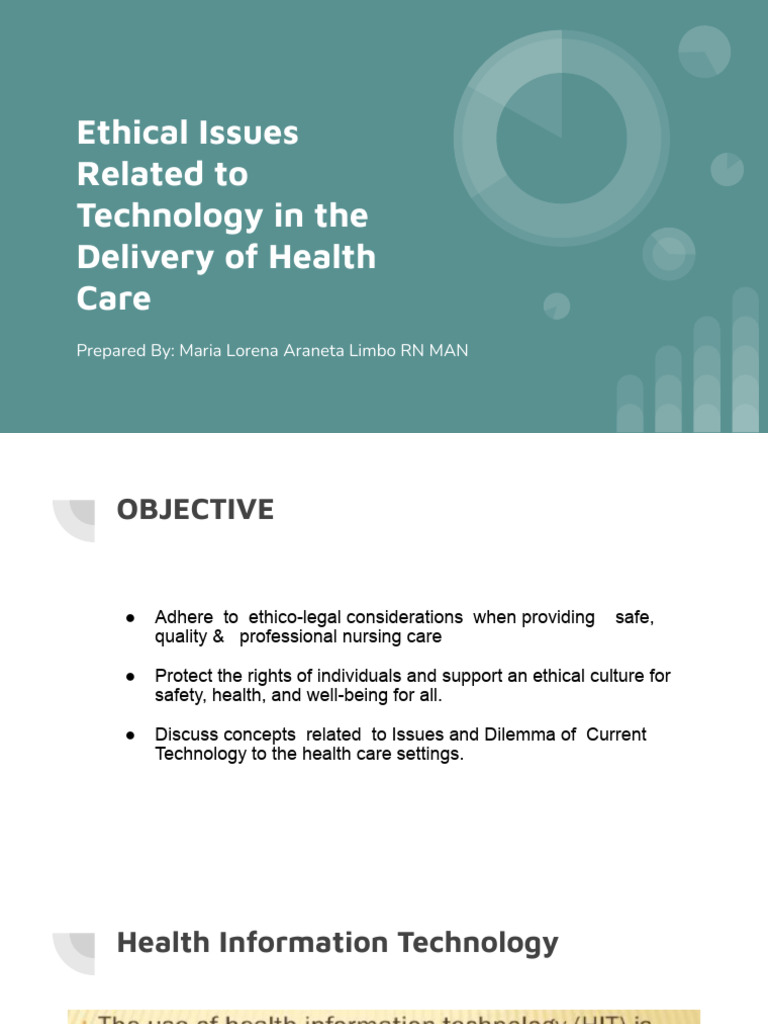 LEC15 Ethical Issues Related To Technology in The Delivery of Health ...