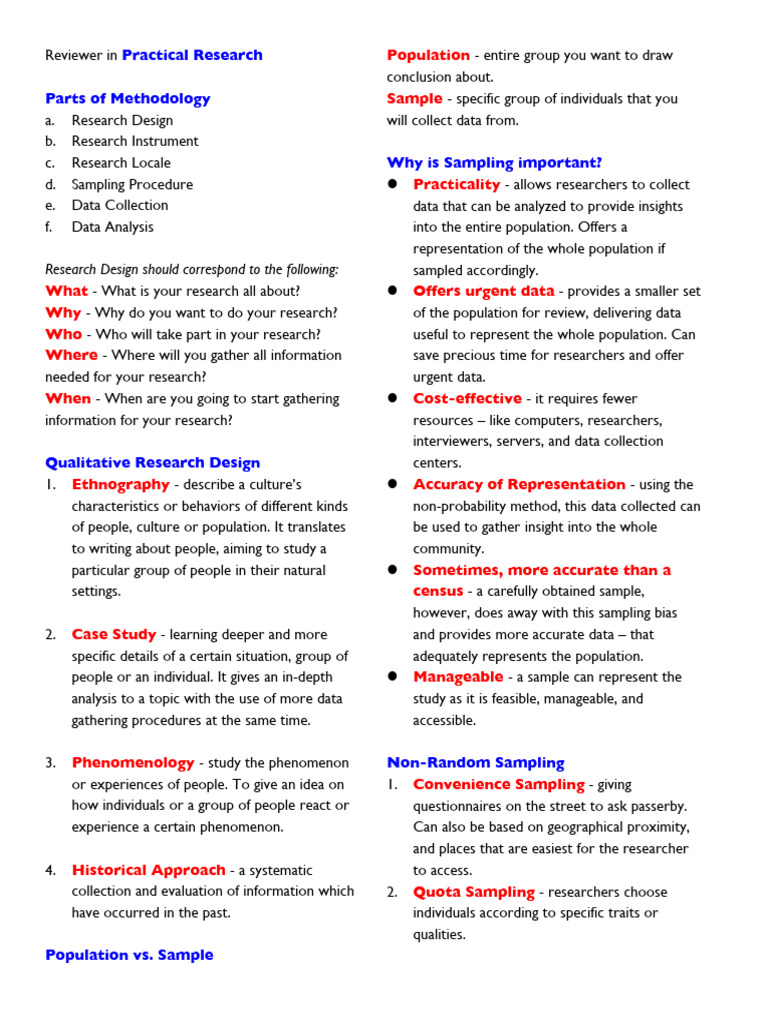 Practical Research Methodology Guide | PDF | Sampling (Statistics) | Data