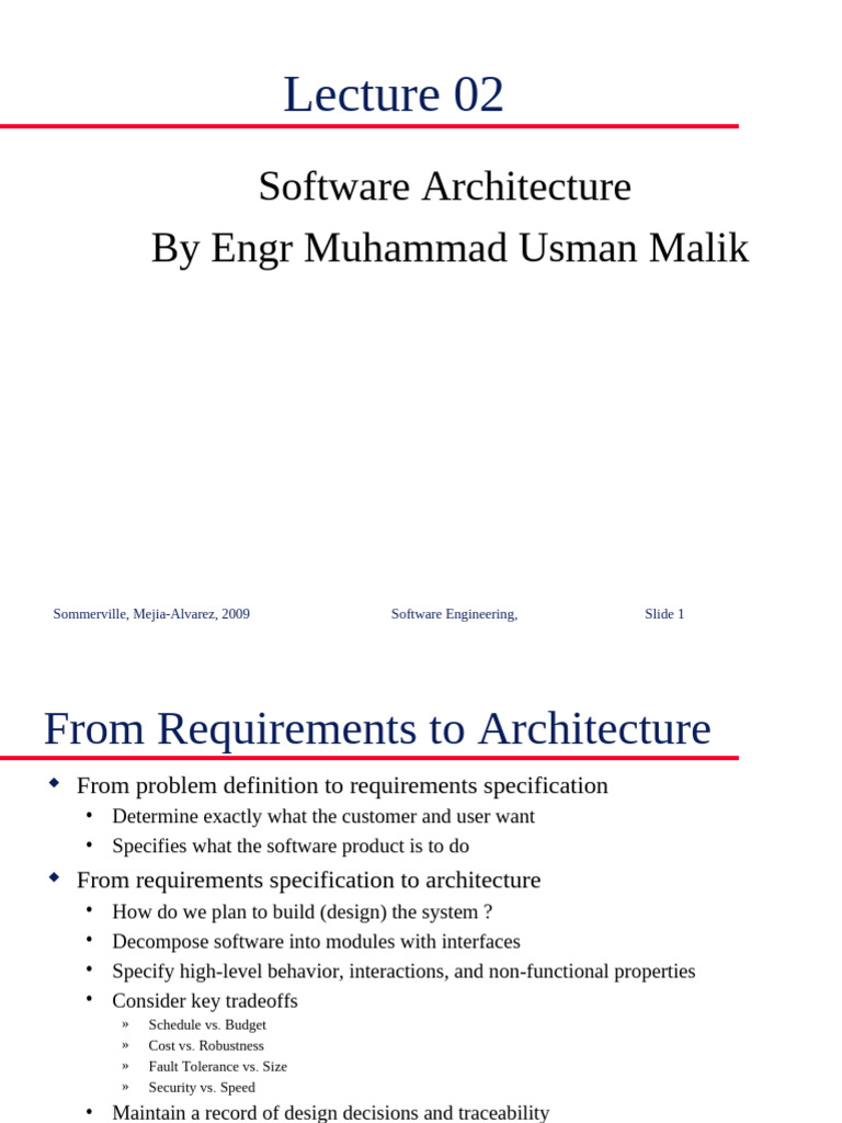 Lecture 02 Architecture Design | PDF | Class (Computer Programming ...