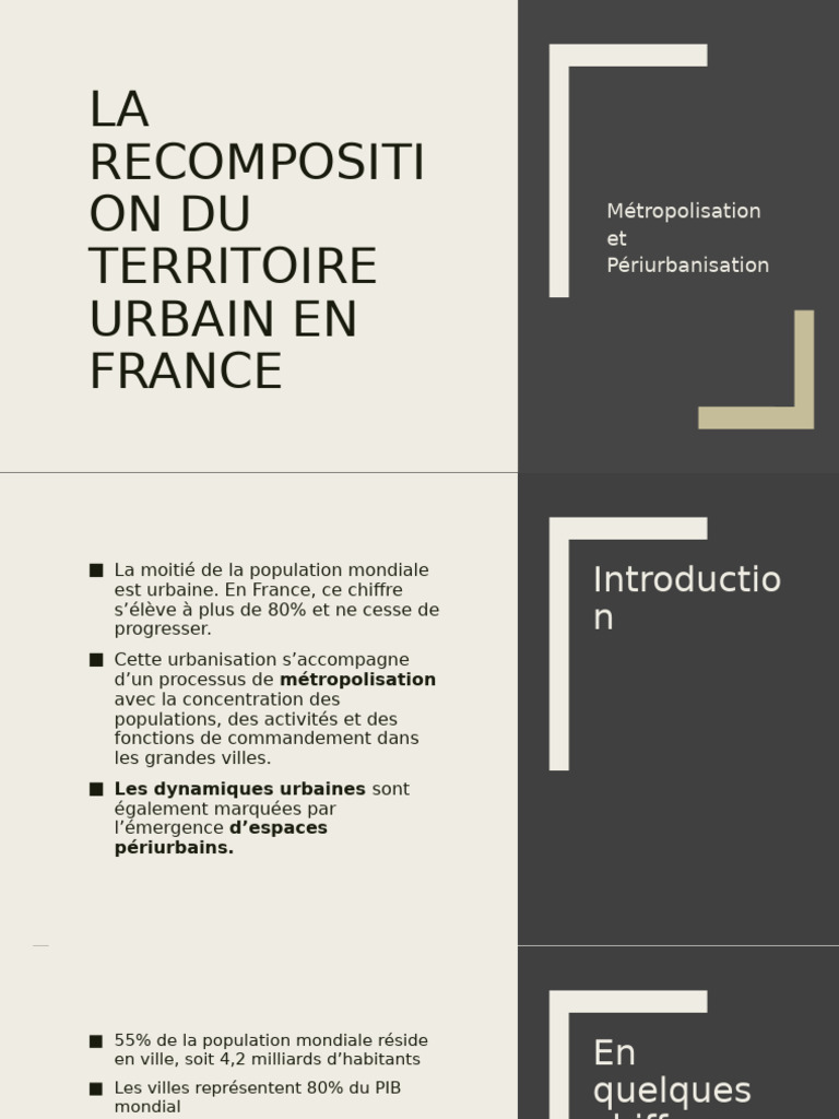 Recomposition urbaine en France : enjeux et dynamiques | PDF | France ...