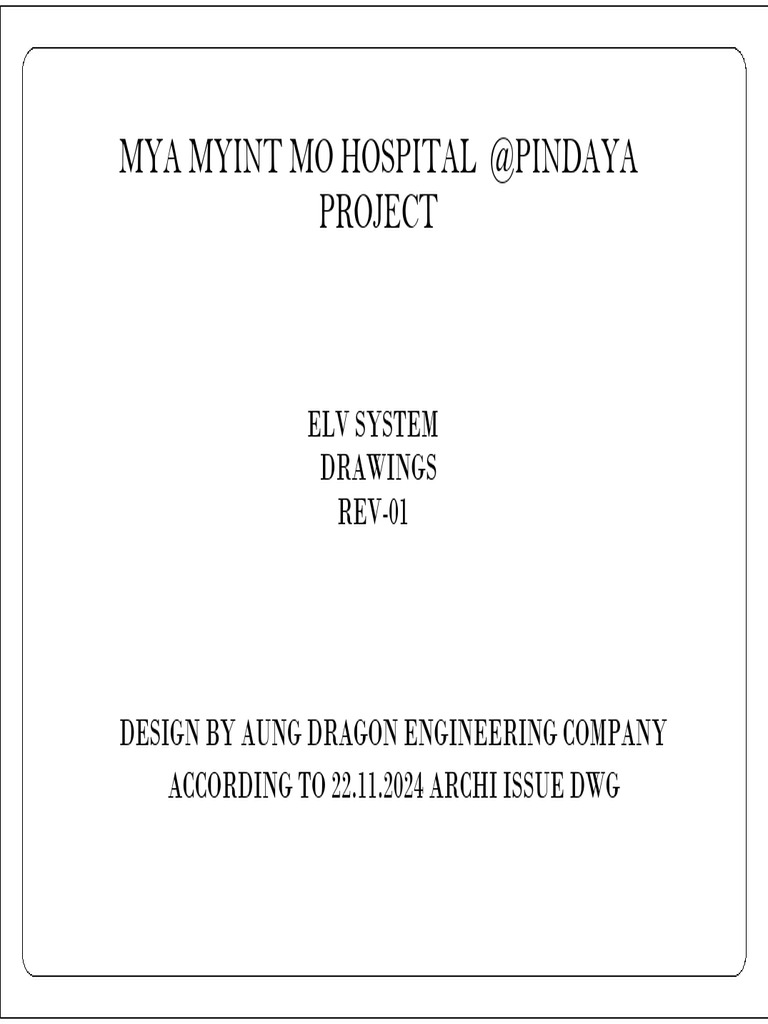 ELV System Layouts for Mya Myint Mo Hospital | PDF