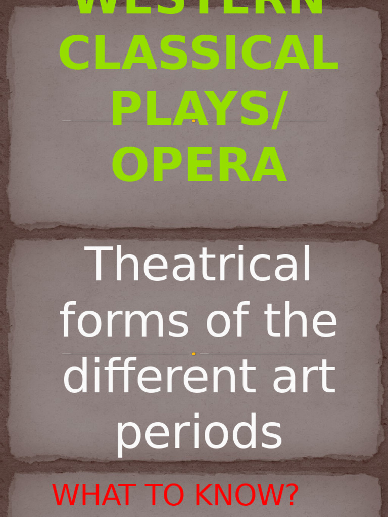 Overview of Western Classical Theater | PDF | Theatre | Tragedy