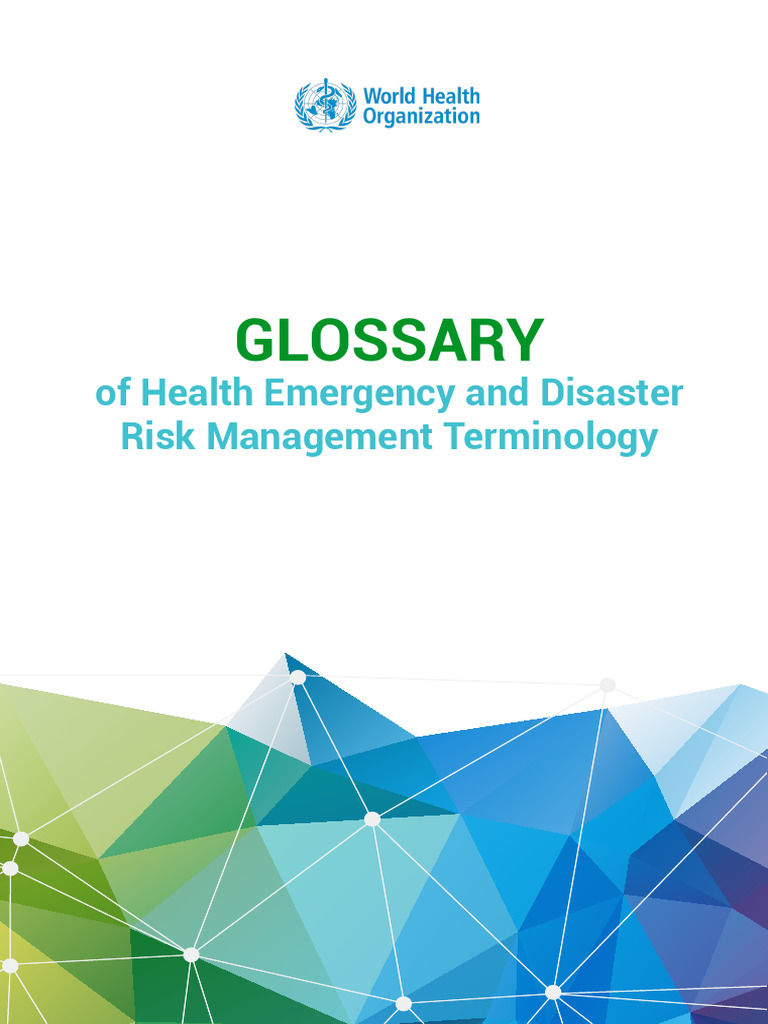 Health Emergency Terminology Glossary | PDF | Dictionary | Risk