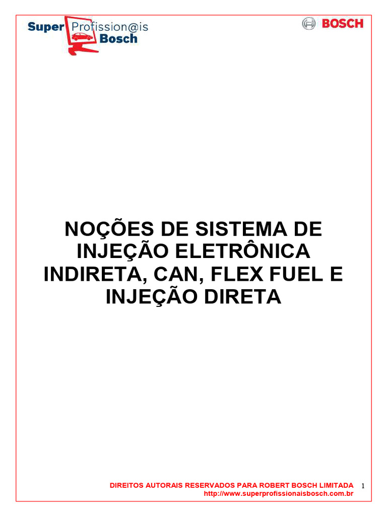 Noção de Sistema de Injeção Eletrônica | PDF | Injeção eletrônica | Motores