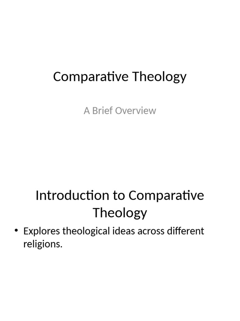 Comparative Theology Overview and Insights | PDF