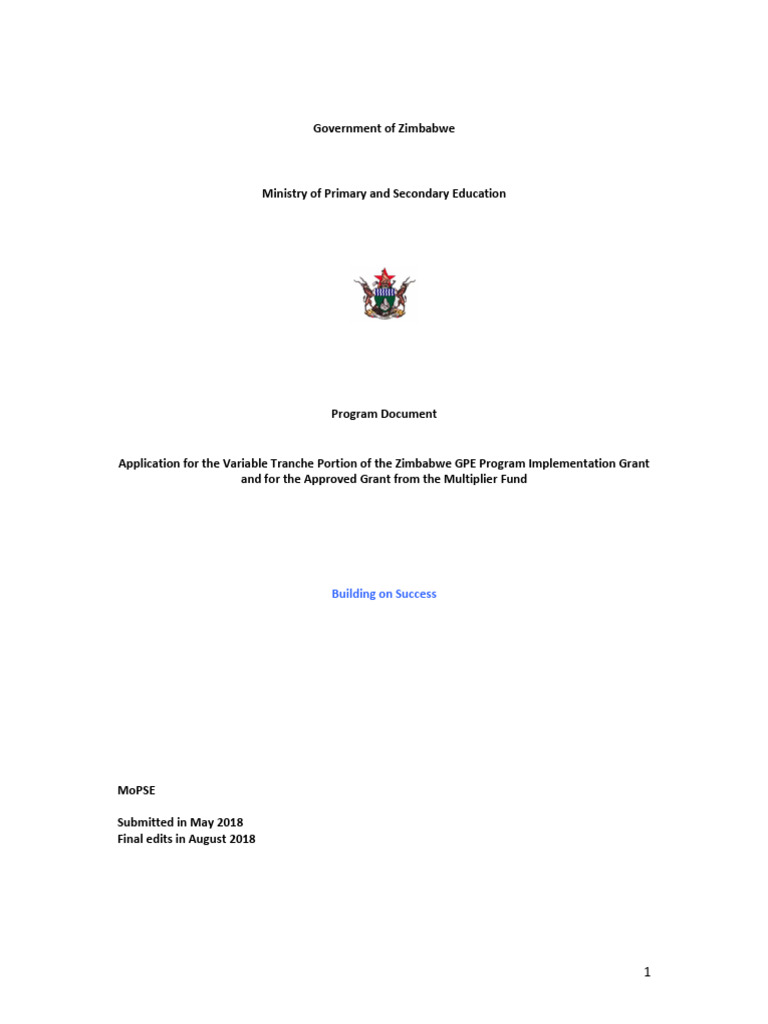 Program Document Final Rev Sept18 (1) | PDF | Macroeconomics | Inflation
