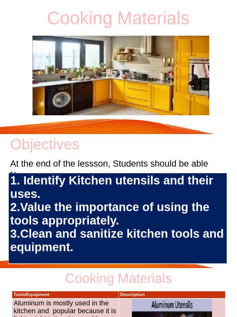 Essential Kitchen Tools and Care Guide | PDF | Cookware And Bakeware ...