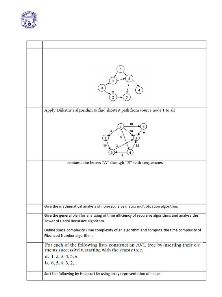 BCS401 Assignment 1: Algorithms Analysis | PDF