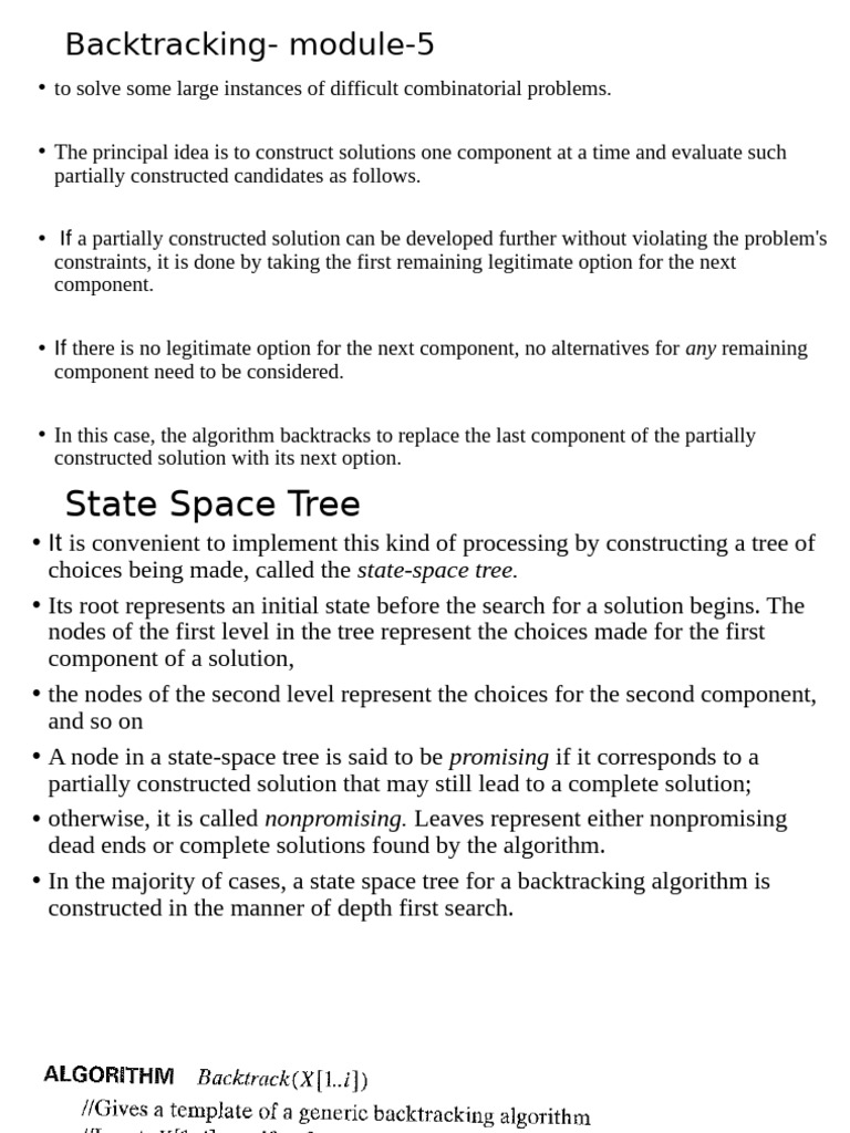 Mod5 Backtracking-2024 | PDF | Time Complexity | Computational ...
