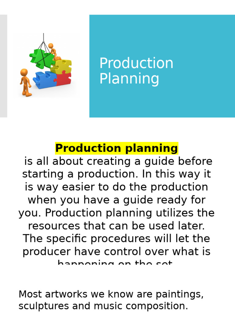 Production Planning 1 | PDF | The Arts | Paintings