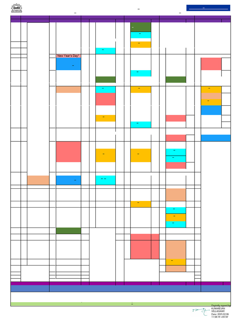 Academic Calendar (Revision I) - SAP - Jan - May 2025 Session | PDF ...