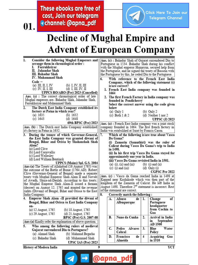Decline of Mughal Empire and European Impact | PDF