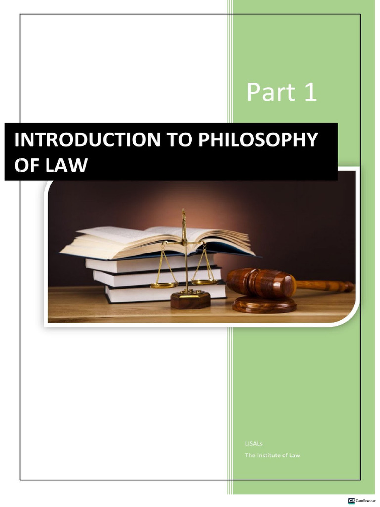 Introduction to Philosophy of Law | PDF