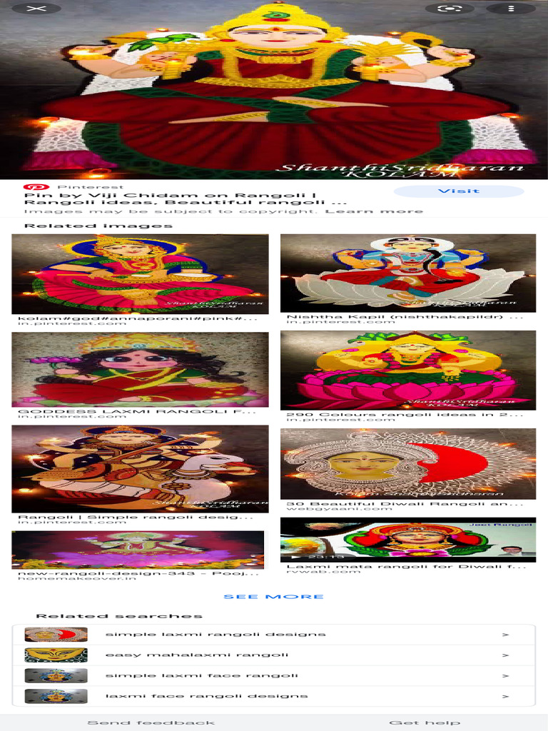 Easy Mahalaxmi Face Rangoli Designs | PDF