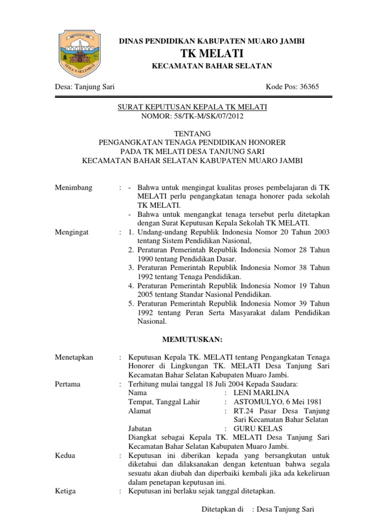 Wow 12+ Sk Pendirian Sekolah Dari Yayasan Doc | Contoh Surat Terbaru