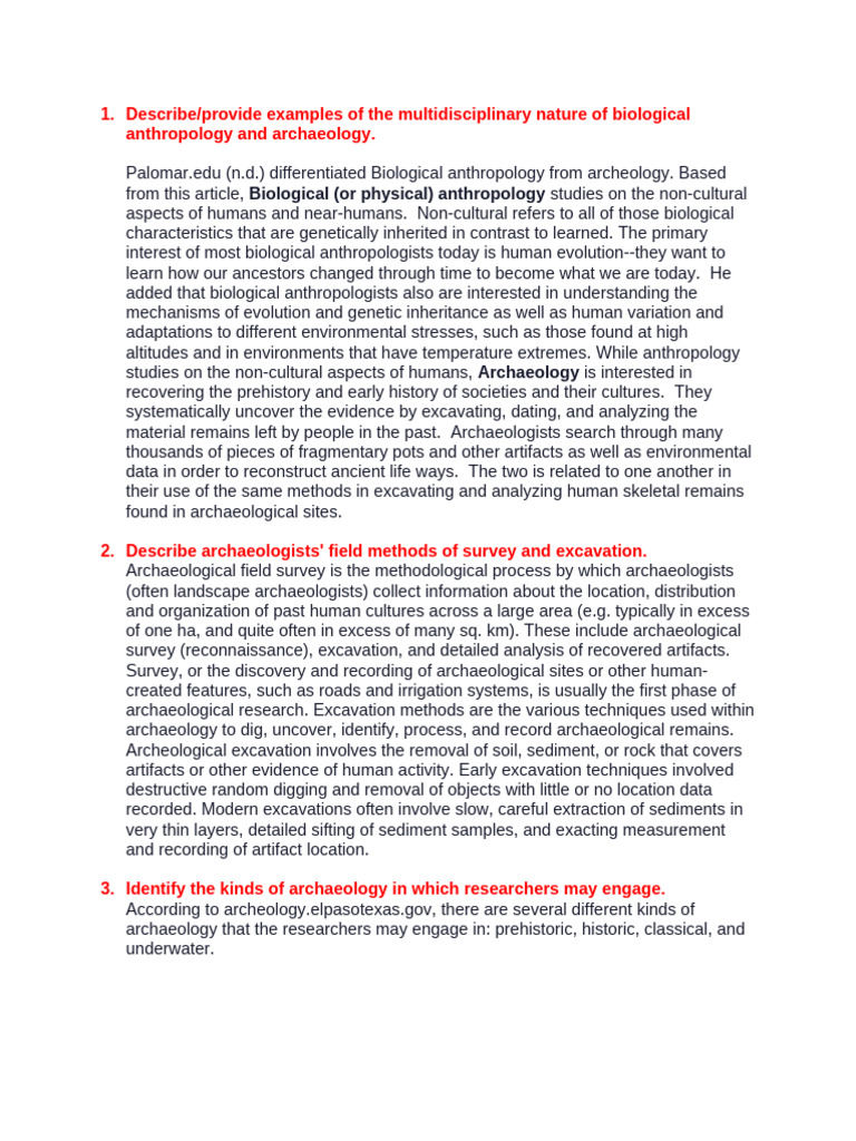 Archeology & Anthropology | PDF | Archaeology | Anthropology