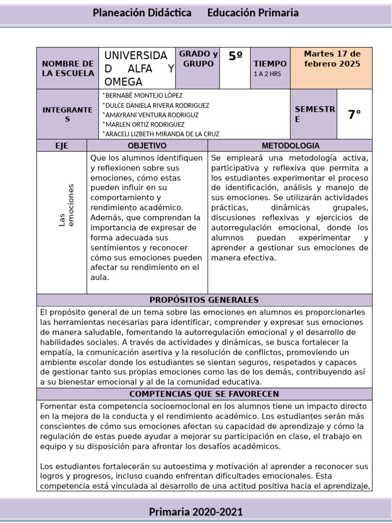 Gestión de Emociones en Primaria | PDF | Las emociones | Aprendizaje