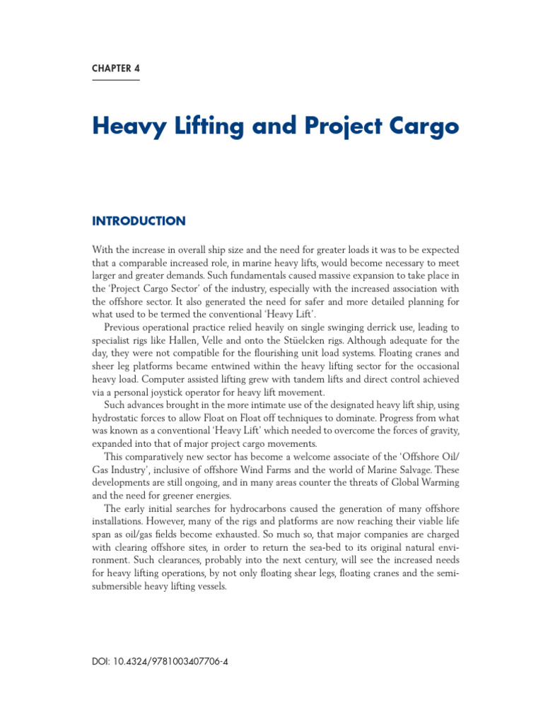 Heavy Lifting in Marine Operations | PDF | Crane (Machine) | Ships
