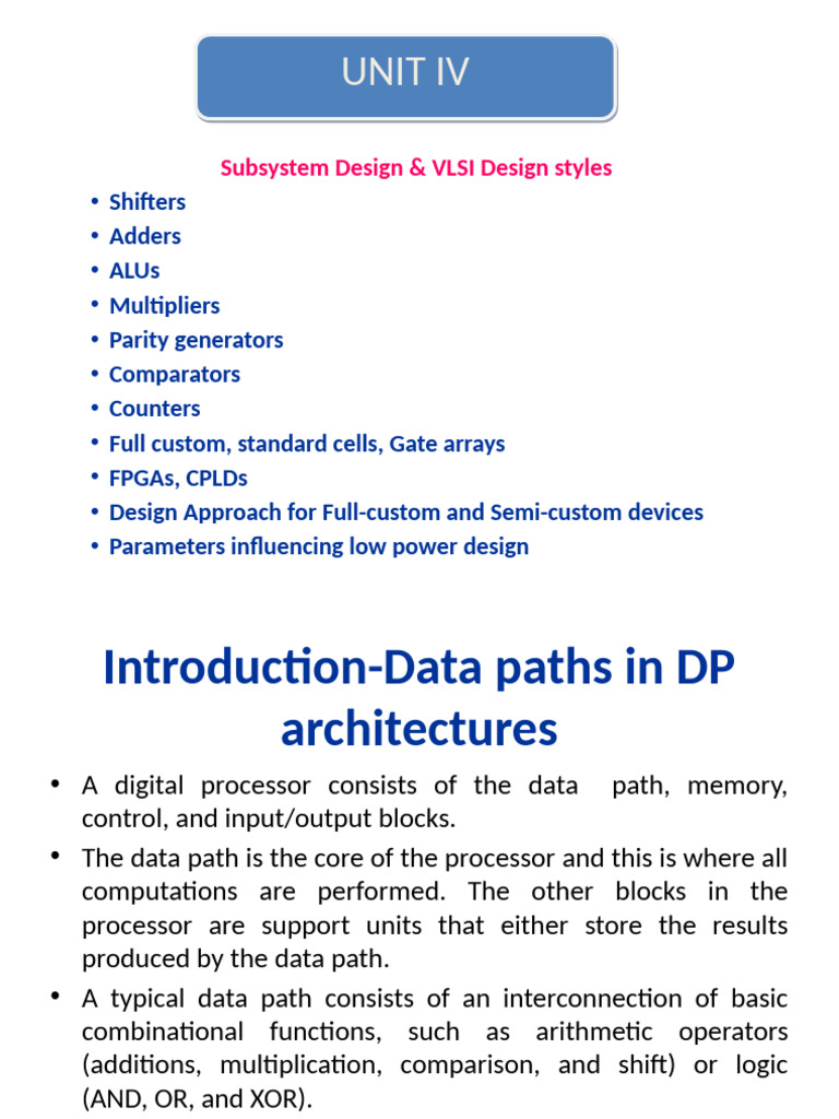 Unit IV Vlsi | PDF | Field Programmable Gate Array | Logic Gate