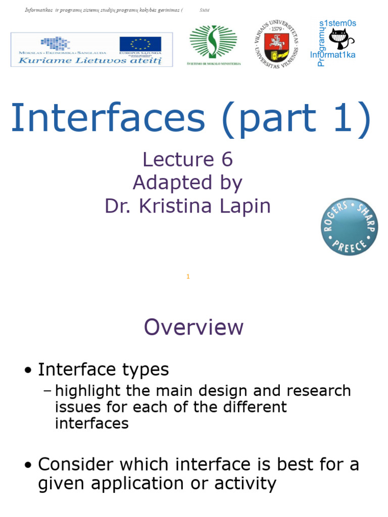 Interface Types and Design Issues | PDF | Graphical User Interfaces ...