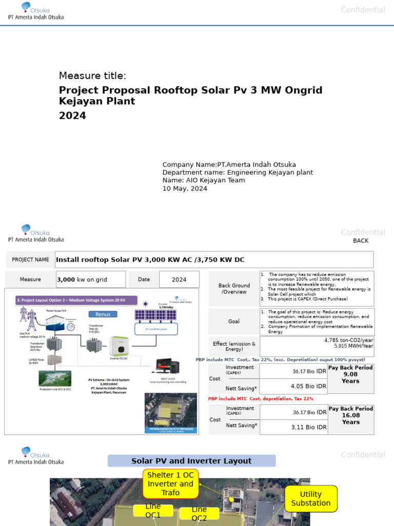3 MW Rooftop Solar PV Project Proposal | PDF | Photovoltaic System ...