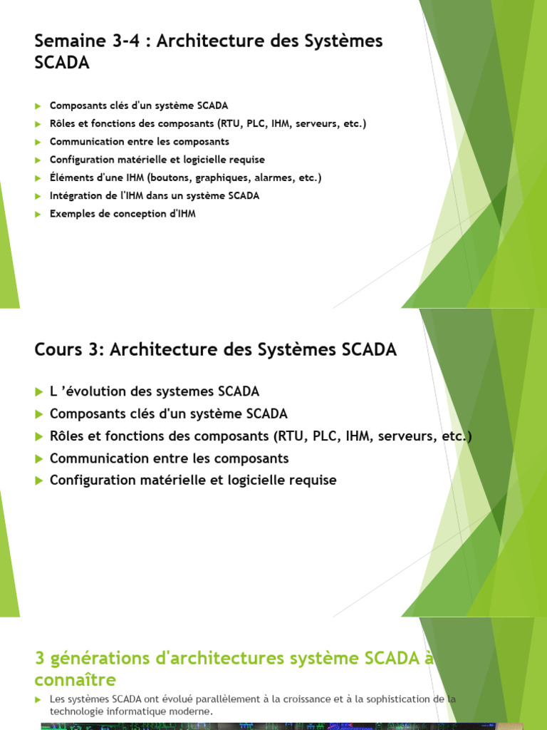 Architecture des Systèmes SCADA | PDF | Scada | Interaction humain ...