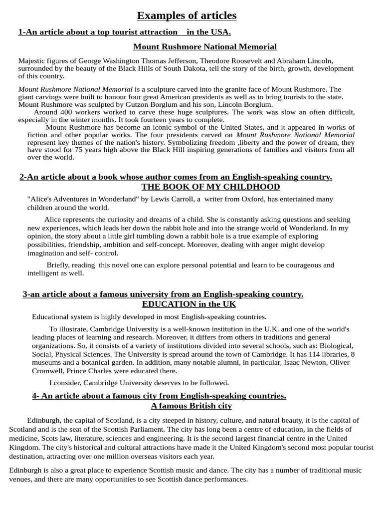 Examples of Articles 2025 2 | PDF | Newspapers | William Shakespeare