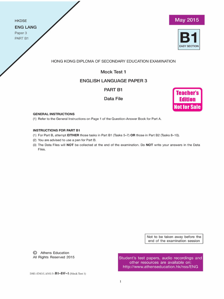 Mock 1 Paper 3 Data File Teacher Pdf