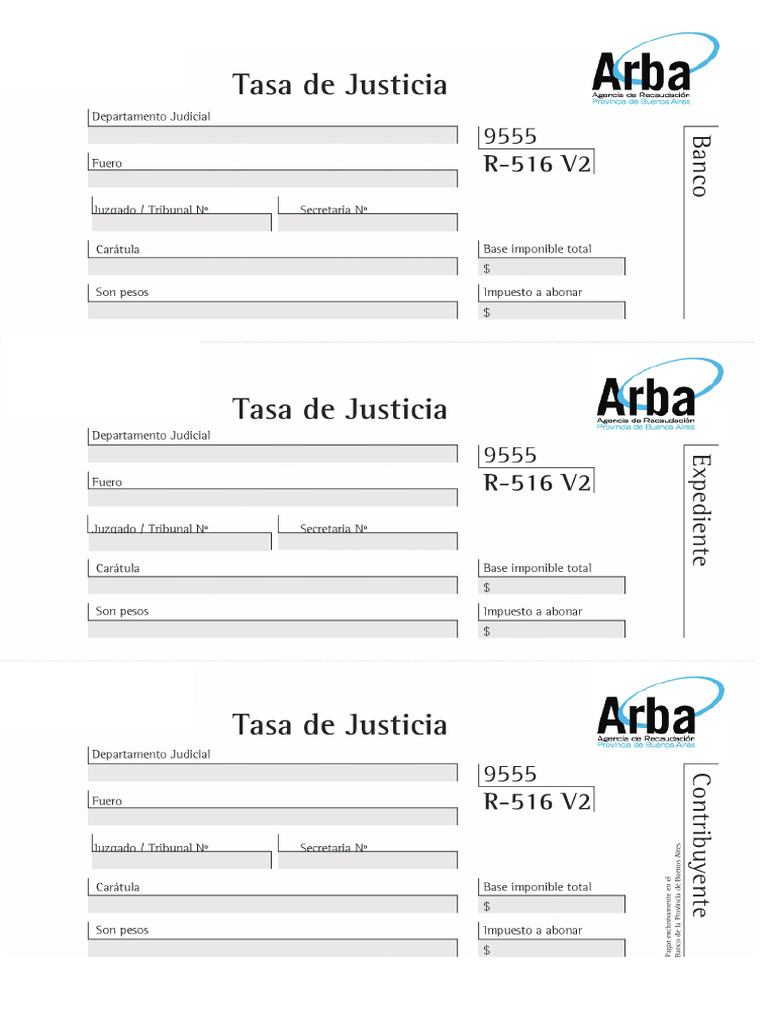 Tasa Justicia Arba | PDF