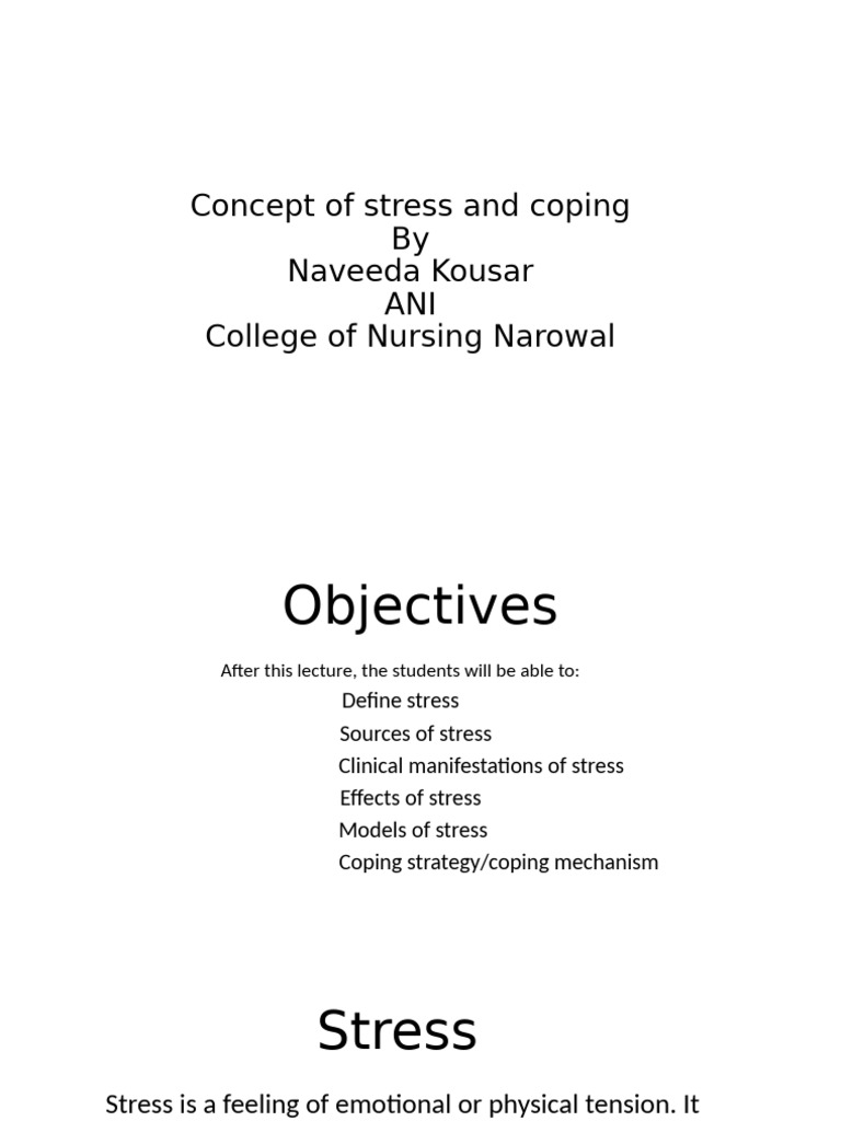 Understanding Stress and Coping Mechanisms | PDF | Stress (Biology ...