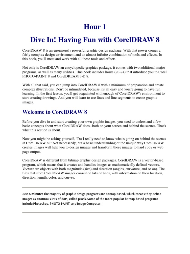 teach yourself corel draw in24 hours