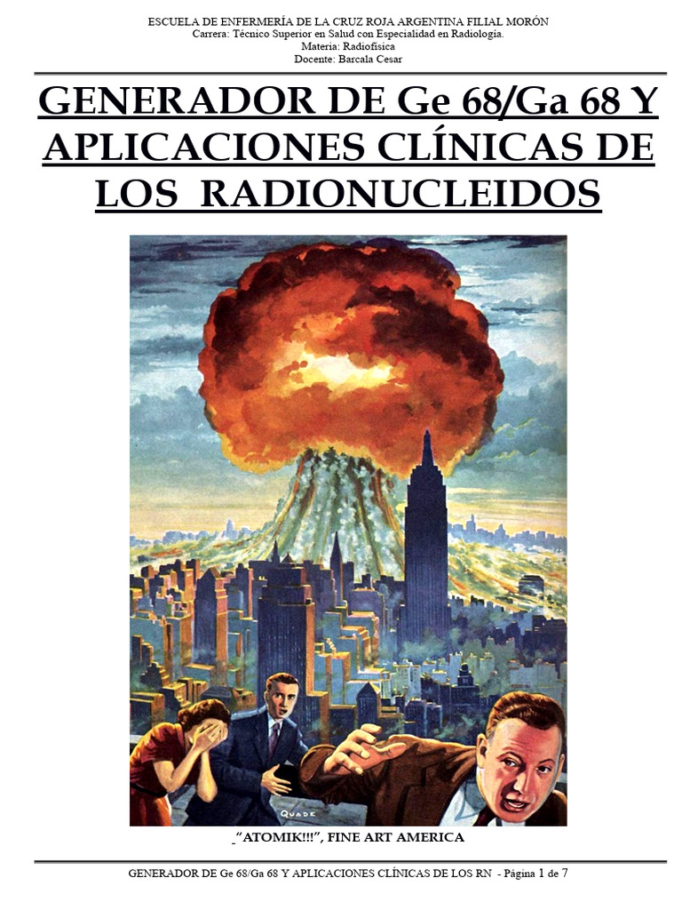 Generador Ge-68/Ga-68 y su Uso Clínico | PDF | Tomografía de emisión de ...
