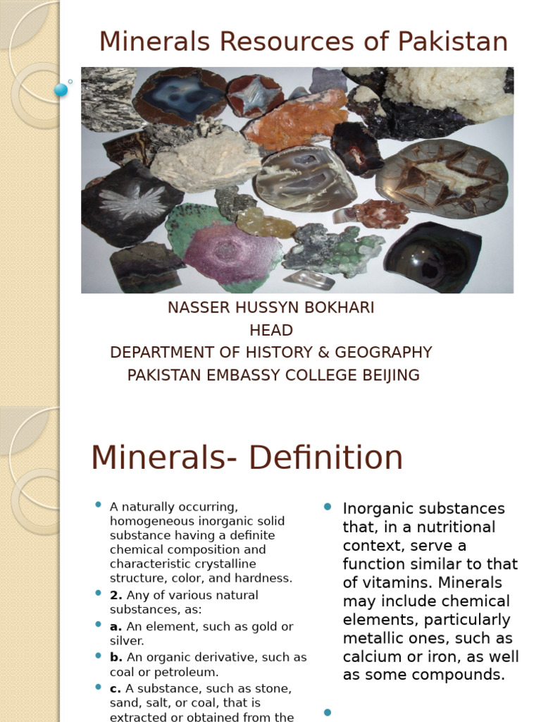 Mineral Resources of Pakistan Overview | PDF | Surface Mining | Minerals