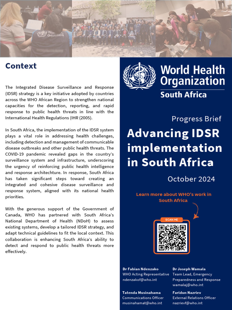 IDSR Implementation Progress in South Africa | PDF | World Health ...