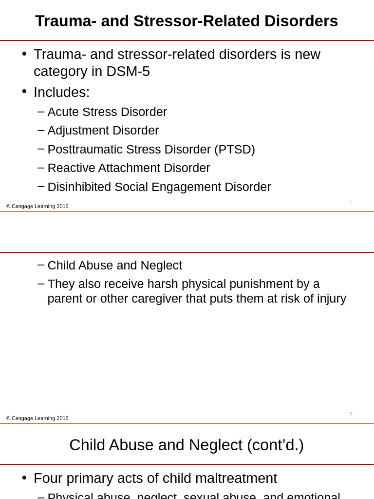 Trauma Stress Related Disorders Slides | PDF | Child Abuse ...