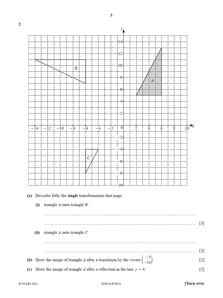 Igcse 2021 transformation pdf shape mathematical physics