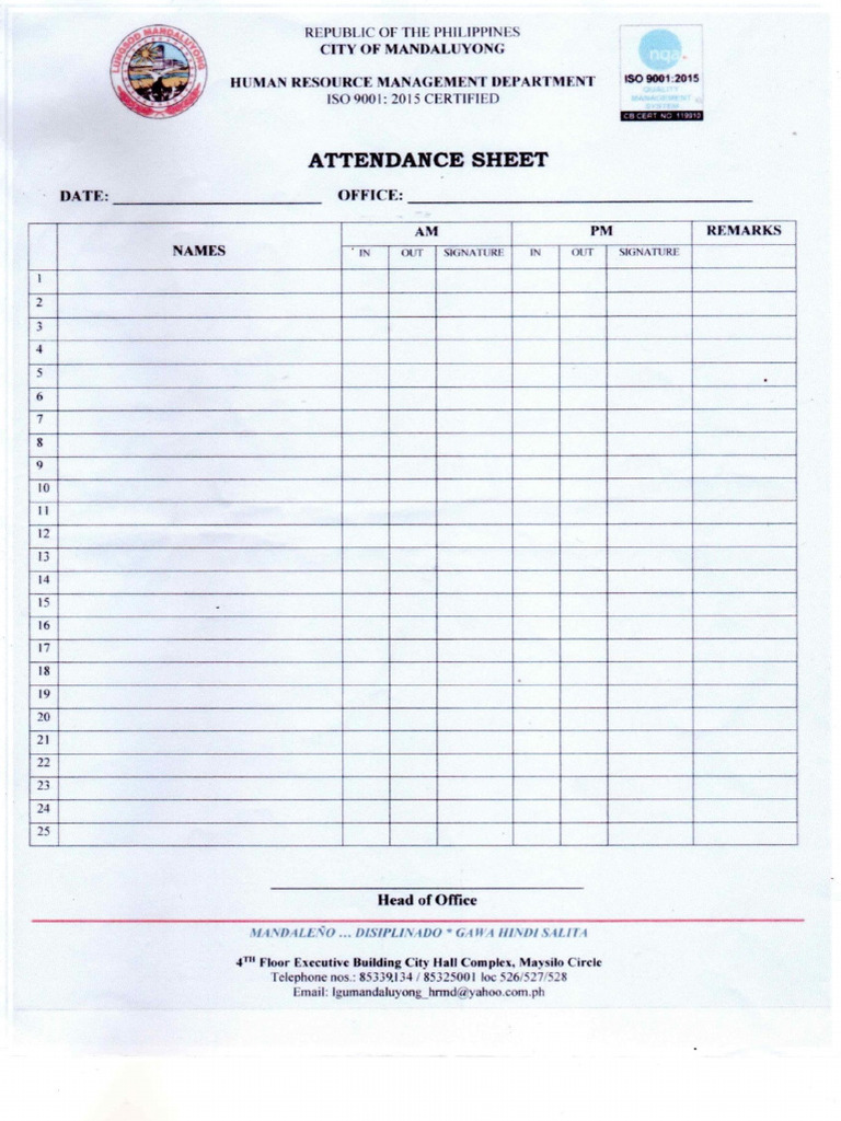 (Original Size) ATTENDANCE SHEET Part 3 o | PDF