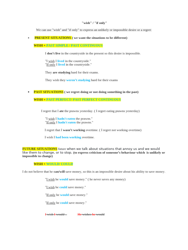 Wish Forms Presentation | PDF | Language Mechanics | Languages