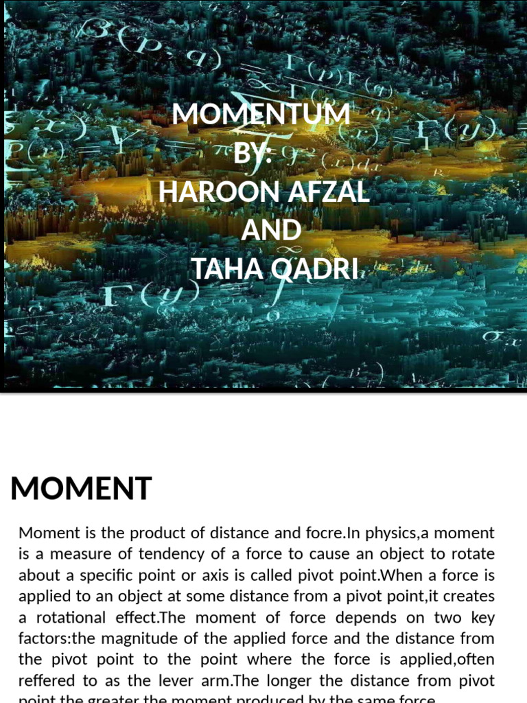 Understanding Moments in Physics | PDF