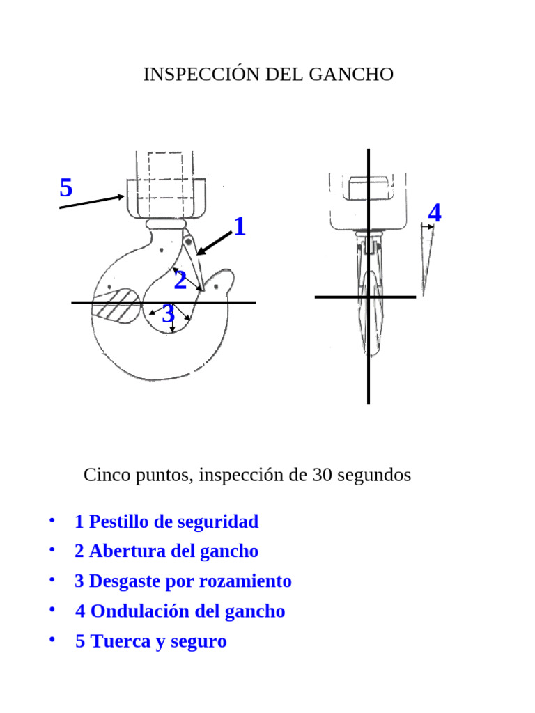 Inspección de Ganchos de Izaje | PDF