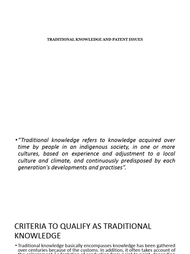 Protecting Traditional Knowledge Rights | PDF | Traditional Knowledge ...