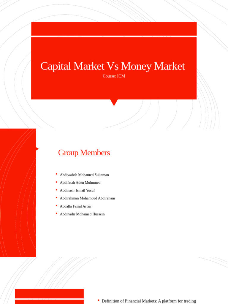 Capital vs Money Market Explained | PDF | Capital Market | Money Market