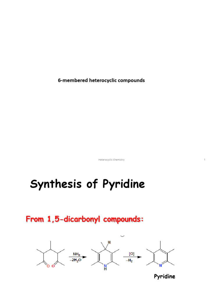 Synthesis and Importance of Pyridine | PDF | Pyridine | Chemotherapy
